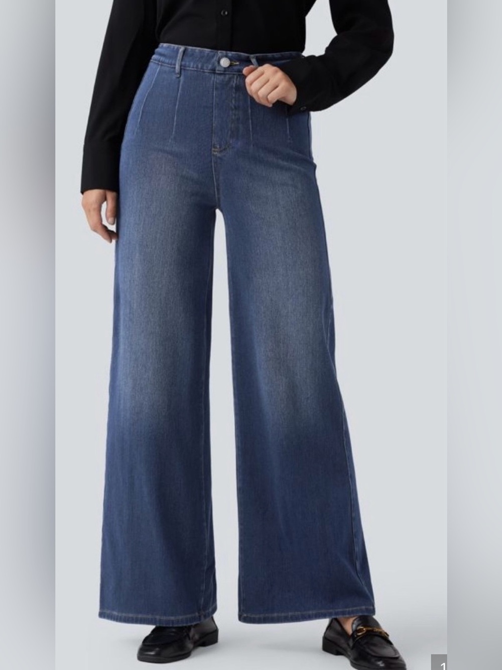 NWT Halara Flex High Waisted Tummy Control Wide Leg Casual Size S